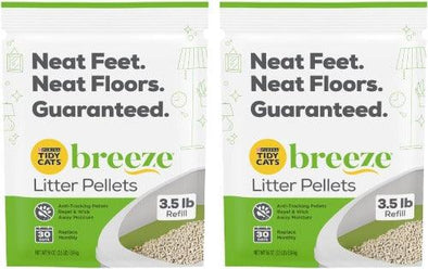 Purina Tidy Cats Litter, Breeze Litter Pellets to be Used with Breeze Litter System, Prevents Dust and Tracking, 3.5 LB Each | Pets Equips