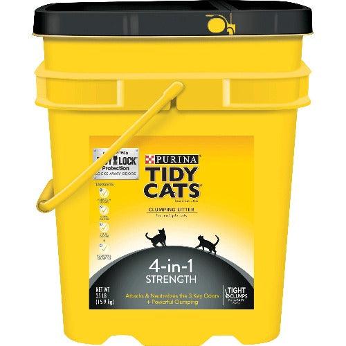 Purina Tidy Cats Clumping Cat Litter 4-in-1 Strength Multi-Cat Litter - 35 lb. Pail | Pets Equips