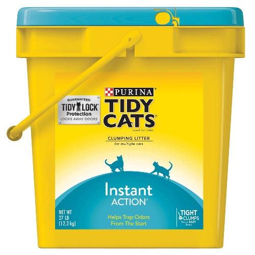 Purina Tidy Cats Clumping Cat Litter Instant Action Multi-Cat Litter-27 lb. Pail | Pets Equips