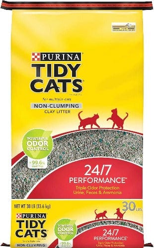 Purina Tidy Cats Non-Clumping Cat Litter,24/7 Performance Multi-Cat Litter-30 lb. Bag - Pets Equips