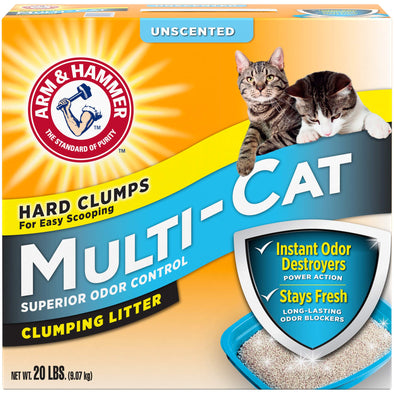 Arm & Hammer Multi-Cat Clumping Litter Unscented, 20lb