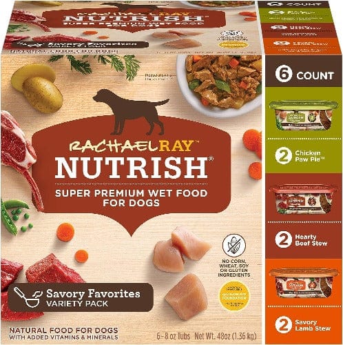 Rachael Ray Nutrish Premium Natural Wet Dog Food Variety Pack 8 Ounce | Pets Equips